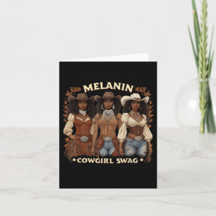 Cowgirl Shirt für Women African T-Shirt Melanin Co Karte