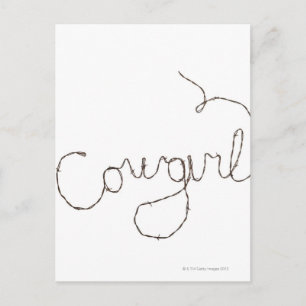 Cowgirl Sign Postkarte