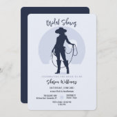 Cowgirl Silhouette Brautparty Einladung (Vorne/Hinten)
