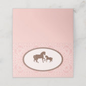 Cowgirl | Silhouette von Pferden Platzkarte (Außenseite Aufgefaltet)