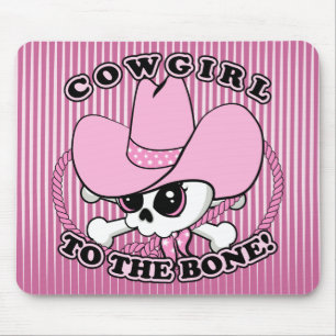 Cowgirl Skull Mousepad