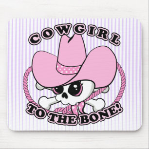 Cowgirl Skull Mousepad