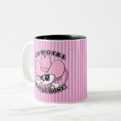 Cowgirl Skull Zweifarbige Tasse (Vorderseite Links)