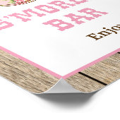 Cowgirl Smores Bar Party Signieren Poster (Ecke)