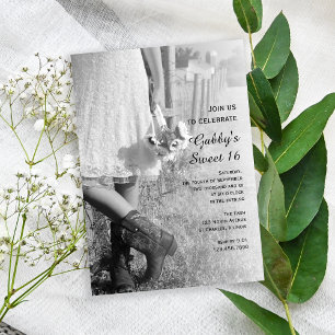 Cowgirl Sonnenblumen Country Western Sweet 16 Part Einladung