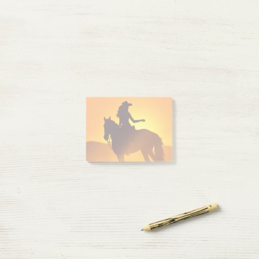 Cowgirl Sticky Notes Post-it Klebezettel (Auf Schreibtisch)