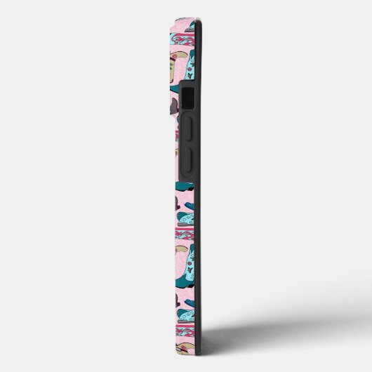 Cowgirl Stiefel auf rosa Case-Mate iPhone Hülle (Rückseite / Links)