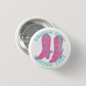 Cowgirl Stiefel Bachelorette Design Button (Vorne & Hinten)