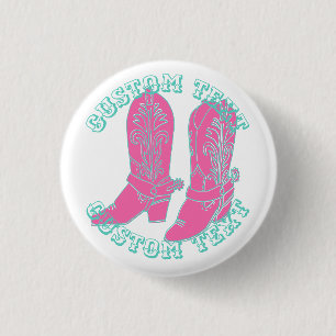 Cowgirl Stiefel Bachelorette Design Button
