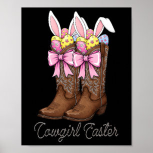 Cowgirl-Stiefel Coquette Ostern Cowboy Western Ost Poster