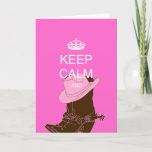 COWGIRL-Stiefel, die pink behalte, ruhig Feiertagskarte