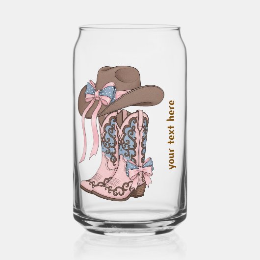 Cowgirl-Stiefel  Dosenglas (Vorderseite)