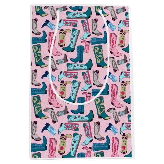 Cowgirl Stiefel Geschenktasche Mittlere Geschenktüte (Vorderseite)