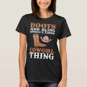 Cowgirl-Stiefel Glanz Frauen Süße Liebe Landleben T-Shirt