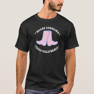 Cowgirl Stiefel Köpfe Carolina Schwanz Kalifornien T-Shirt