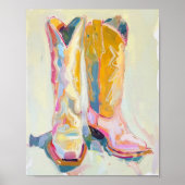 Cowgirl Stiefel Malerei Decke, Western Ranch Poster (Vorne)