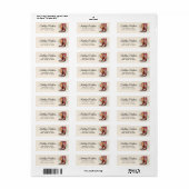 Cowgirl Stiefel mit Blume Rücksendeadressen-Aufkle (Vorne)