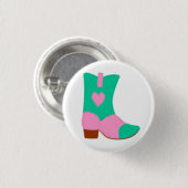 Cowgirl-Stiefel mit Herzentwurf Button (Vorne & Hinten)