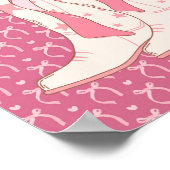 Cowgirl Stiefel mit rosa Ribbon Coquette Art Print Poster (Ecke)