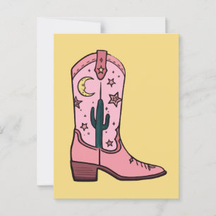 Cowgirl-Stiefel Postkarte