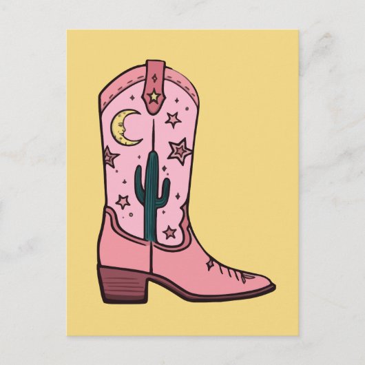 Cowgirl-Stiefel Postkarte (Vorderseite)