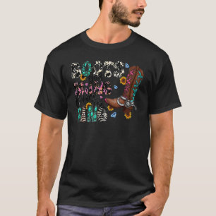 Cowgirl-Stiefel und Bling vor Ring Edelstein Weste T-Shirt