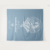 Cowgirl Strand Bacheloretto Kulisse Wandteppich (Vorderseite (Horizontal))