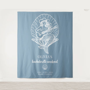 Cowgirl Strand Bacheloretto Kulisse Wandteppich