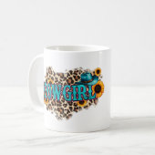 Cowgirl Sunflower Personalisiert Kaffeetasse (Vorderseite Links)