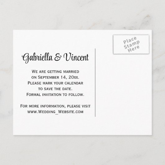 Cowgirl Sunflowers Country Wedding Save the Date Ankündigungspostkarte (Rückseite)