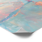 Cowgirl Sunset Beach Malerei Print Poster (Ecke)