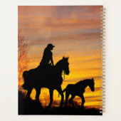 Cowgirl Sunset Horseback Ride Daily Planer (Rückseite)