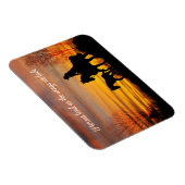 Cowgirl Sunset Horseback Ride Flexible Magnet (Rechte Seite)