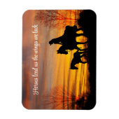 Cowgirl Sunset Horseback Ride Flexible Magnet (Vertikal)