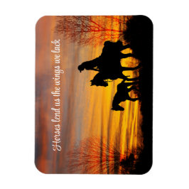 Cowgirl Sunset Horseback Ride Flexible Magnet