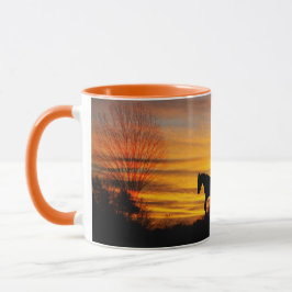 Cowgirl Sunset Horseback Ride Kaffee Tasse