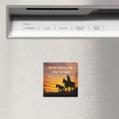 Cowgirl Sunset Horseback Ride Magnet (In Situ (Geschirrspüler))