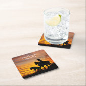 Cowgirl Sunset Horseback Ride Paper Untersetzer (Vor Ort)