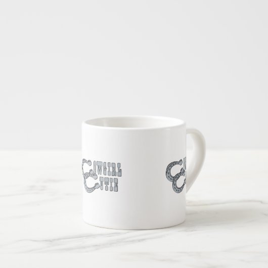 Cowgirl-Süsse Espressotasse (Vorderseite Rechts)