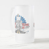 Cowgirl-Tasse des Weg-66 Mattglas Bierglas (Vorderseite Links)