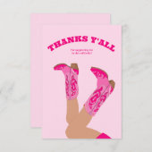 Cowgirl Thank you Card Custom Personalized Dankeskarte (Vorne/Hinten)