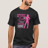 Cowgirl Thing Spurs & Bling Rodeo Country T-Shirt (Vorderseite)