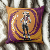Cowgirl Throw Kissen