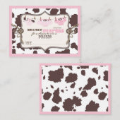 Cowgirl Tutu und Jeans Diaper Raffle Ticket Begleitkarte (Vorne/Hinten)