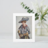 Cowgirl um die Postkarte 1909 (Stehend Vorderseite)