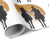 Cowgirl und Cowboy Geschenkpapier (Rolleneckpunkt)