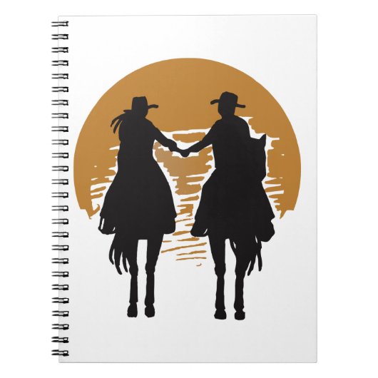 Cowgirl und Cowboy Notizblock (Vorderseite)