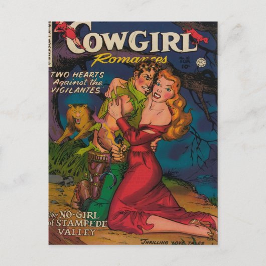 Cowgirl und Cowboy Postkarte (Vorderseite)