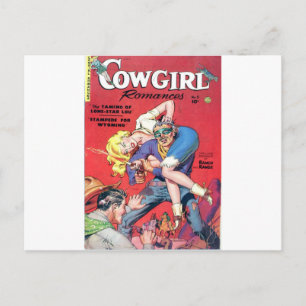 Cowgirl und Gesetzloser Postkarte