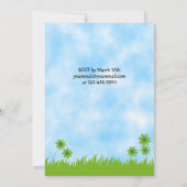 Cowgirl und Pferd Einladung zum Geburtstag (Rückseite)